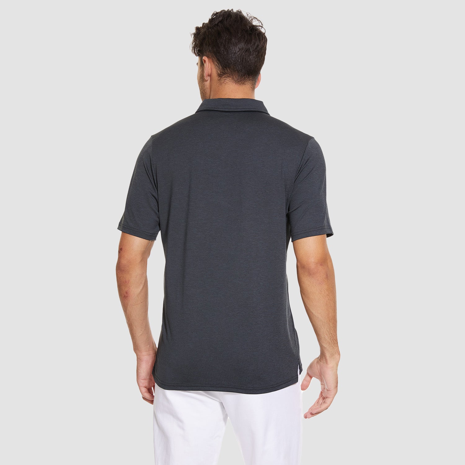 Men’s Short Sleeve Polo Shirt with Button Placket