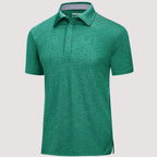 Men’s Short Sleeve Polo Shirt with Button Placket