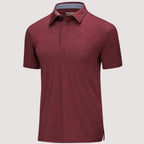 Men’s Short Sleeve Polo Shirt with Button Placket