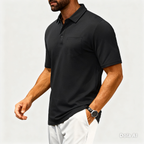 Men’s Short Sleeve Button Placket Polo Shirt