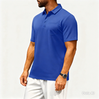 Men’s Short Sleeve Button Placket Polo Shirt