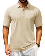 Men’s Short Sleeve Button Placket Polo Shirt