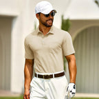 Men’s Short Sleeve Button Placket Polo Shirt