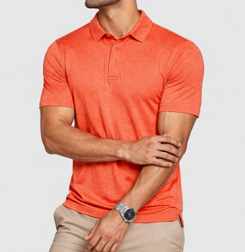Men’s Short Sleeve Button Placket Polo Shirt