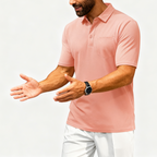 Men’s Short Sleeve Button Placket Polo Shirt