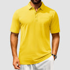 Men’s Short Sleeve Button Placket Polo Shirt