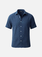 Men’s Short Sleeve Textured Button-Up Shirt