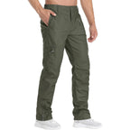 Men’s Tactical Cargo Pants with Multiple Zippered Pockets