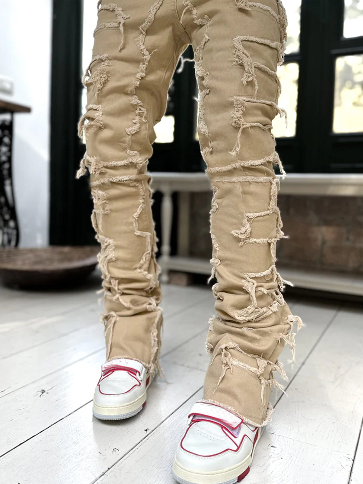 Men’s Tassel Trim Slim Fit Pants
