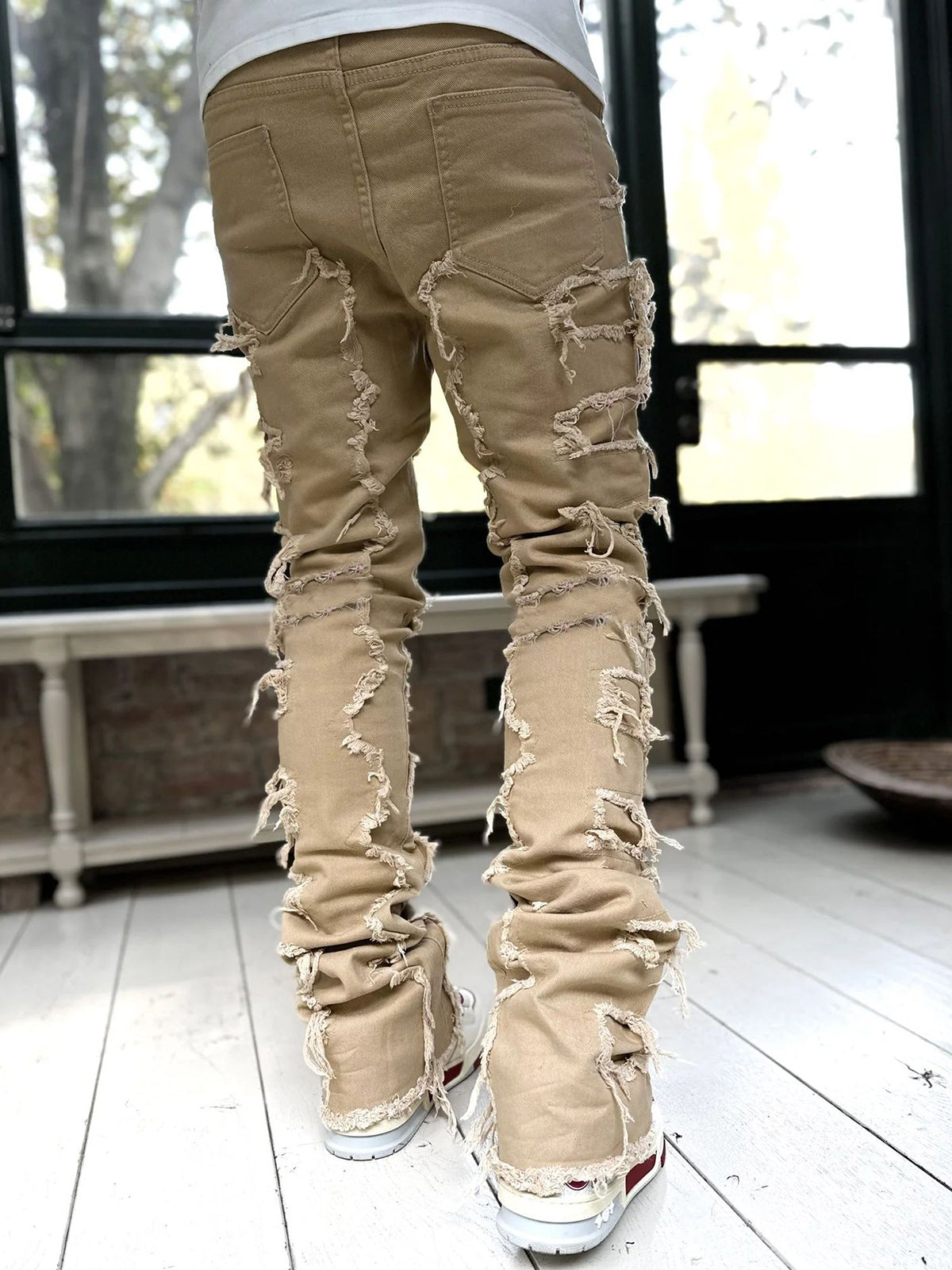 Men’s Tassel Trim Slim Fit Pants