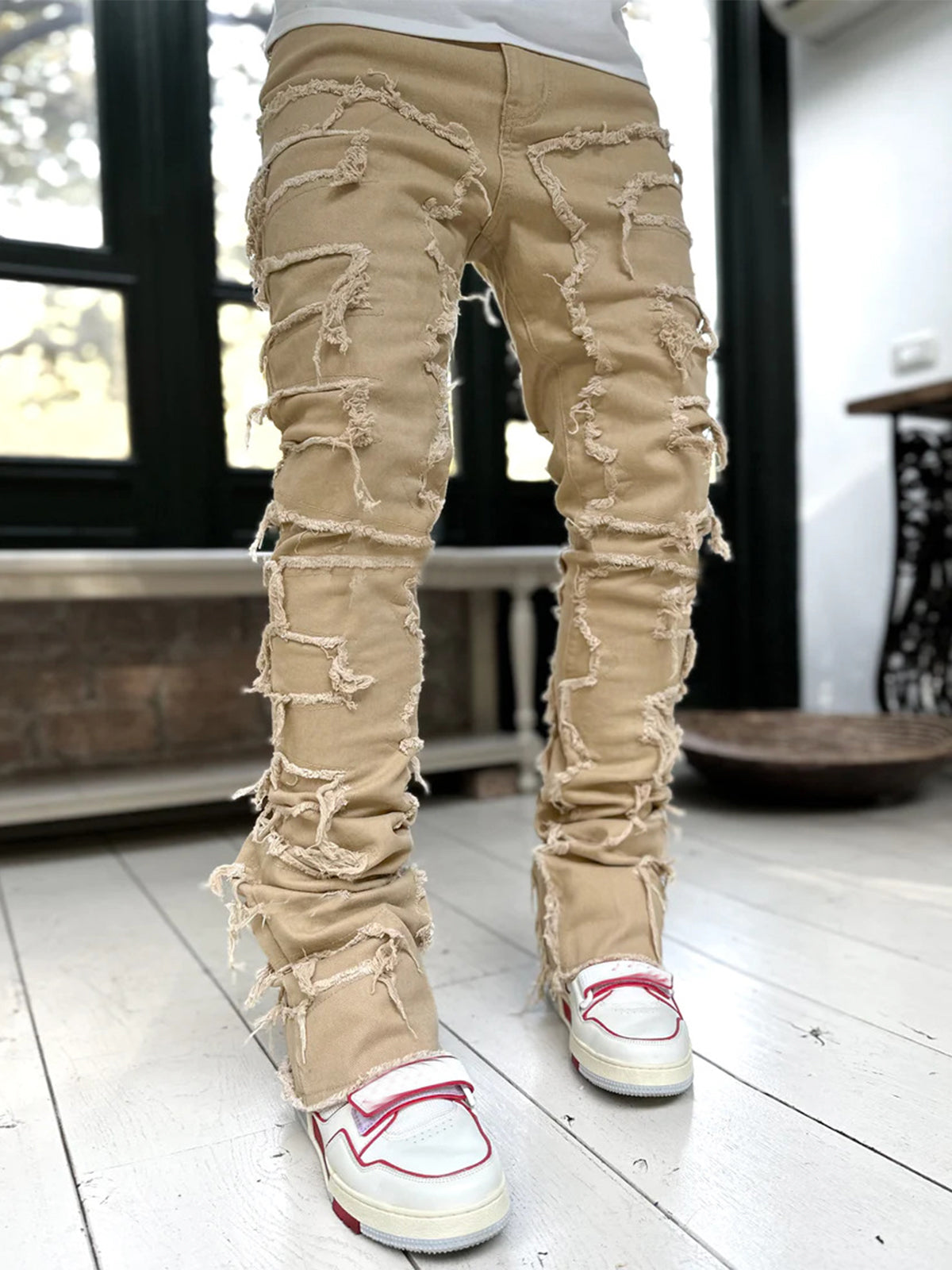 Men’s Tassel Trim Slim Fit Pants