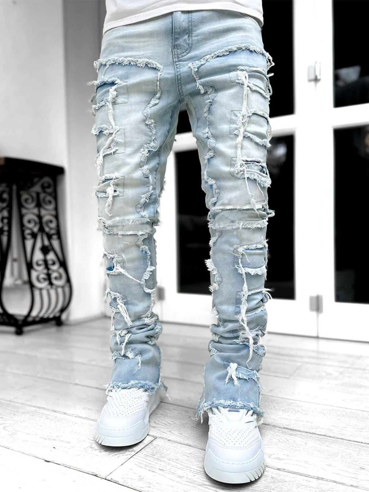 Men’s Tassel Trim Slim Fit Pants