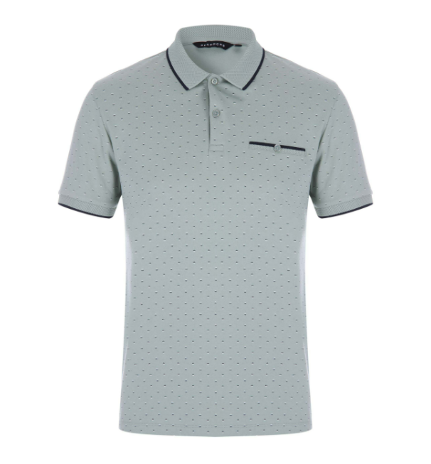 Men’s Textured Polo Shirt With Contrast Trim