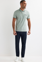 Men’s Textured Polo Shirt With Contrast Trim