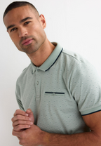 Men’s Textured Polo Shirt With Contrast Trim