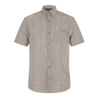 Men’s Textured Short Sleeve Button-Up Shirt With Chest Pocket