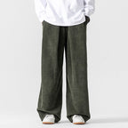 Men’s Textured Wide-Leg Pants