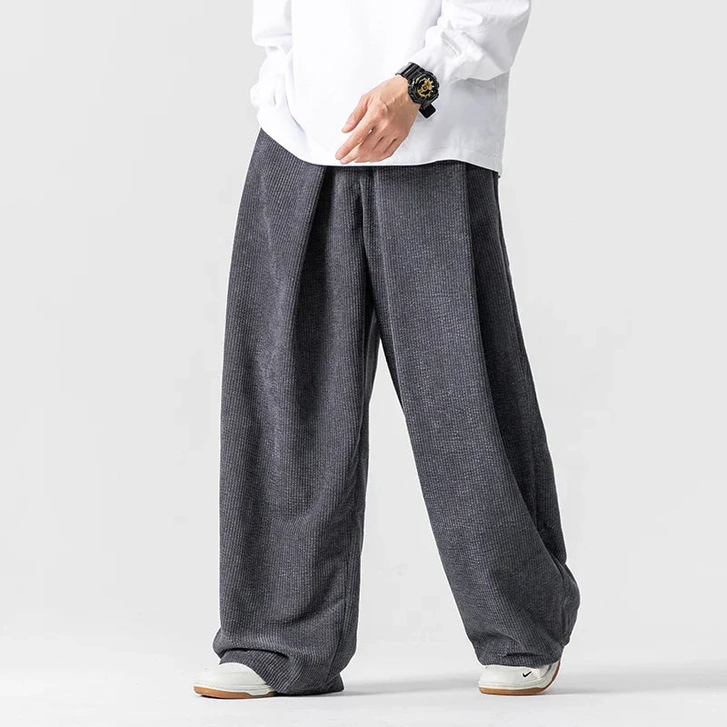 Men’s Textured Wide-Leg Pants