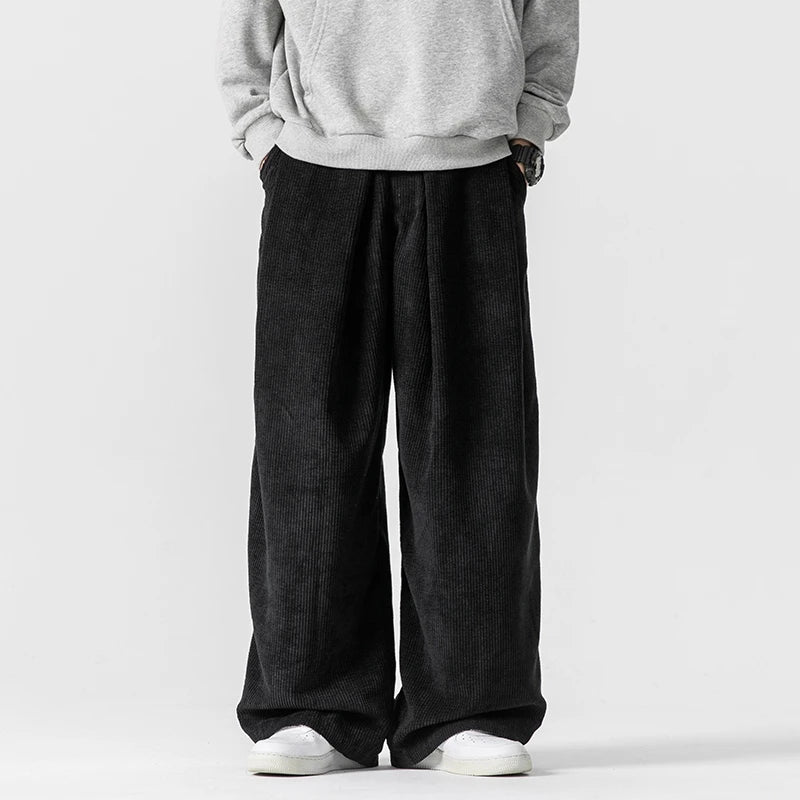 Men’s Textured Wide-Leg Pants