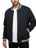 Men’s Varsity Style Snap Button Jacket
