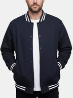 Men’s Varsity Style Snap Button Jacket