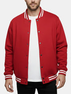 Men’s Varsity Style Snap Button Jacket