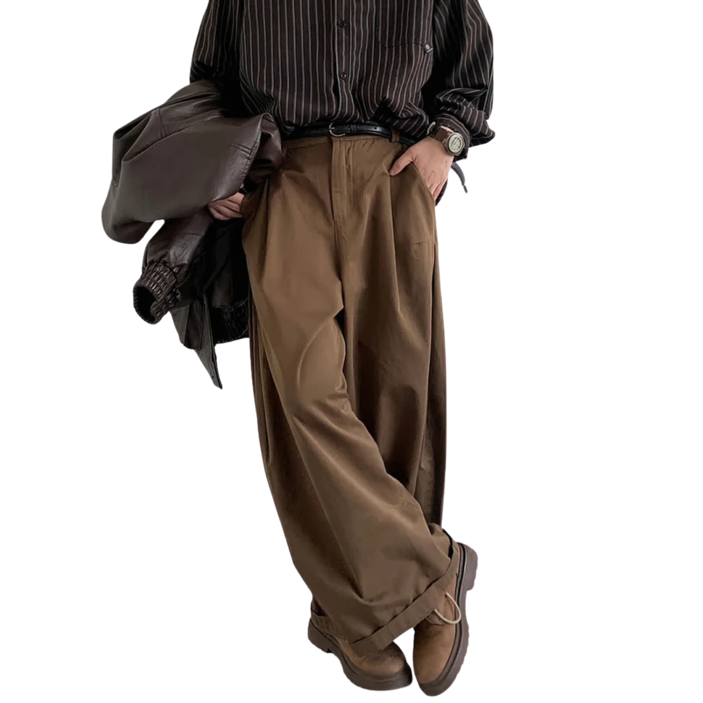 Men’s Wide-Leg Pleated Pants