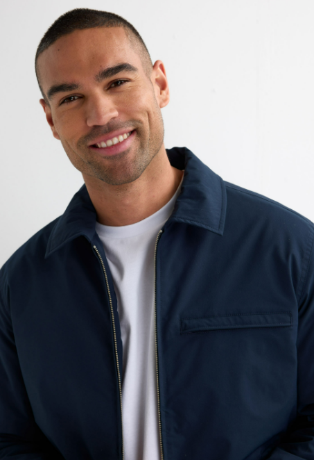 Men’s Zip-Front Jacket With Chest Pocket