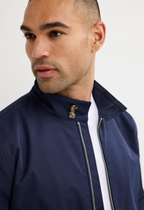 Men’s Zip Front Jacket With Funnel Neck Collar