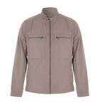 Men’s Zip Front Jacket With Stand Collar And Chest Zip Pocket