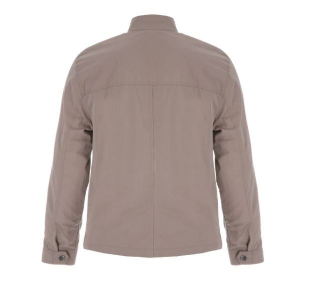 Men’s Zip Front Jacket With Stand Collar And Chest Zip Pocket