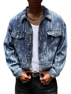 Men's Button-Down Jacket with Collar