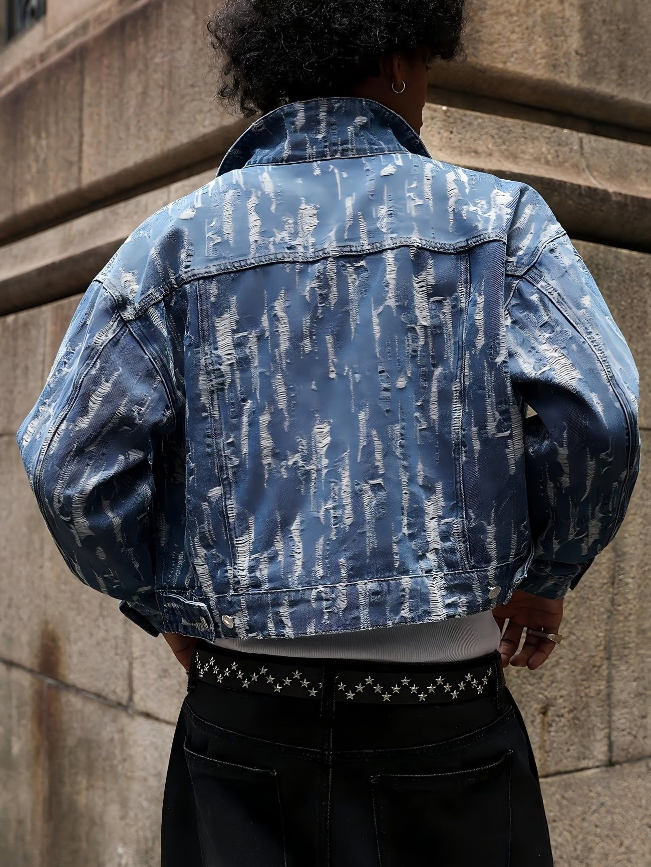 Men's Button-Down Jacket with Collar