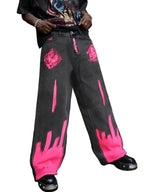 Men's Wide-Leg Printed Pants