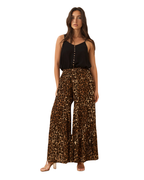 Women’s Animal Print Tiered Flared Pants