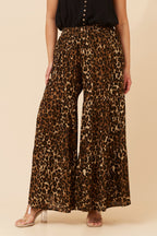 Women’s Animal Print Tiered Flared Pants