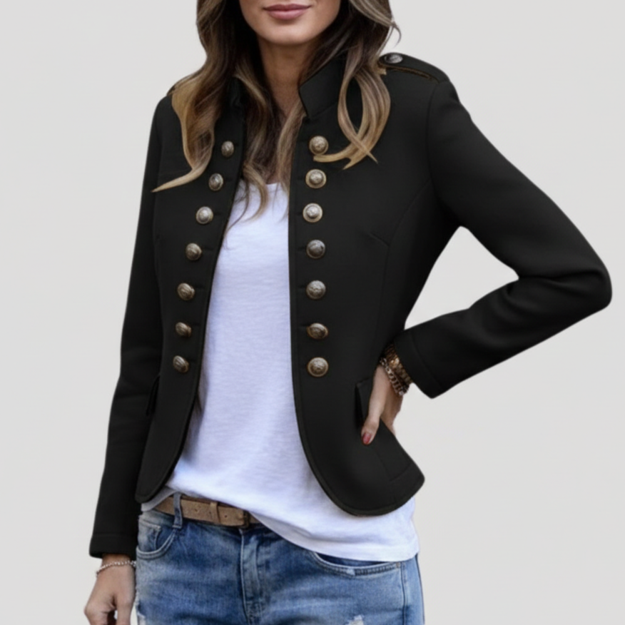 Women’s Button-Front Cropped Blazer