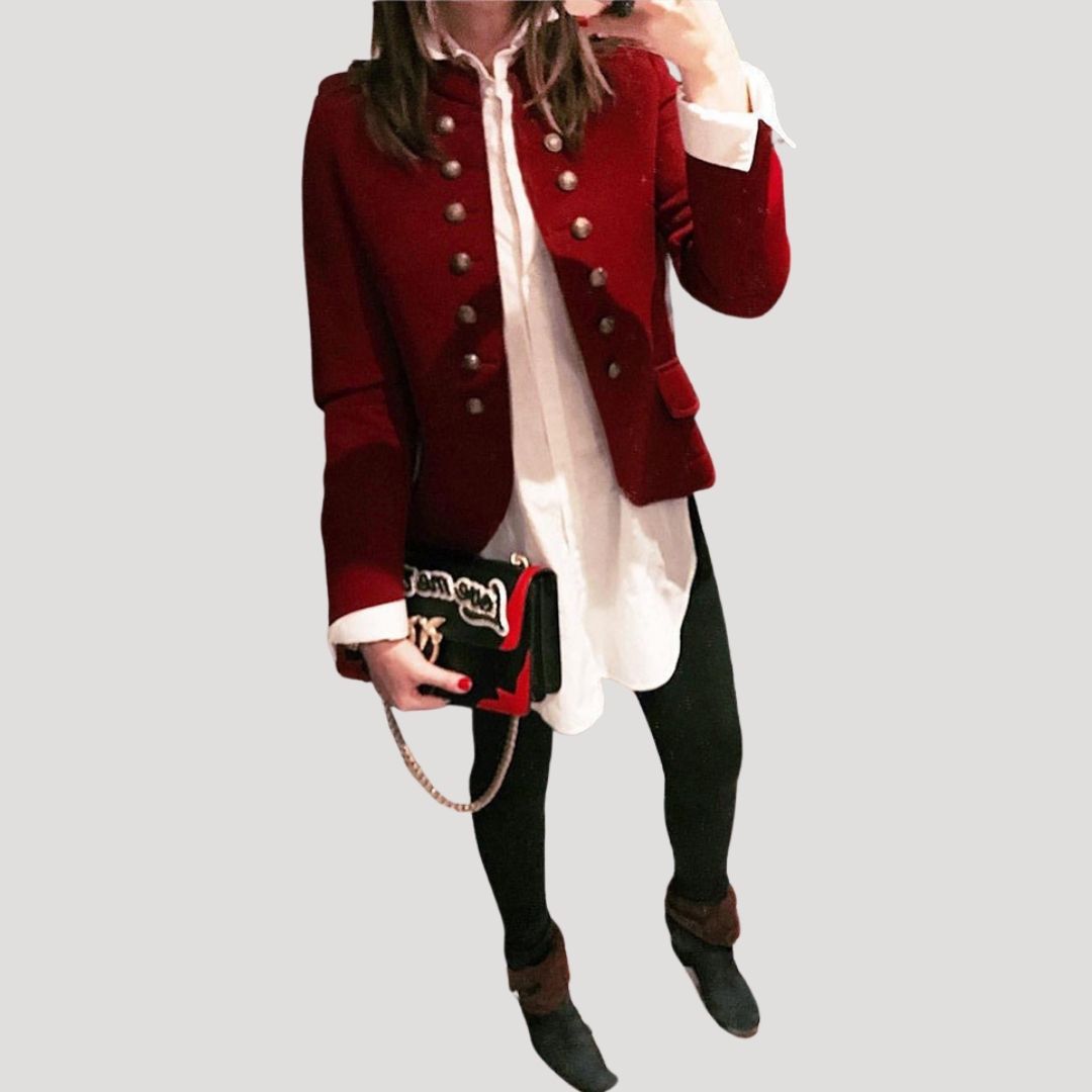 Women’s Button-Front Cropped Blazer