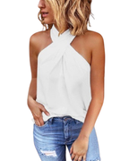 Women’s Criss Cross Halter Sleeveless Top
