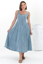 Women’s Denim Midi Dress