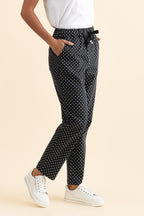 Women’s Drawstring Waist Polka Dot Pants