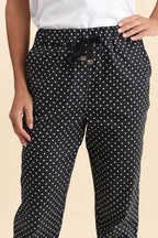 Women’s Drawstring Waist Polka Dot Pants