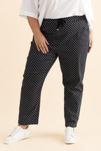 Women’s Drawstring Waist Polka Dot Pants