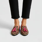 Women’s Pointed Toe Tassel Slip-On Loafers with Bright Trim Edge
