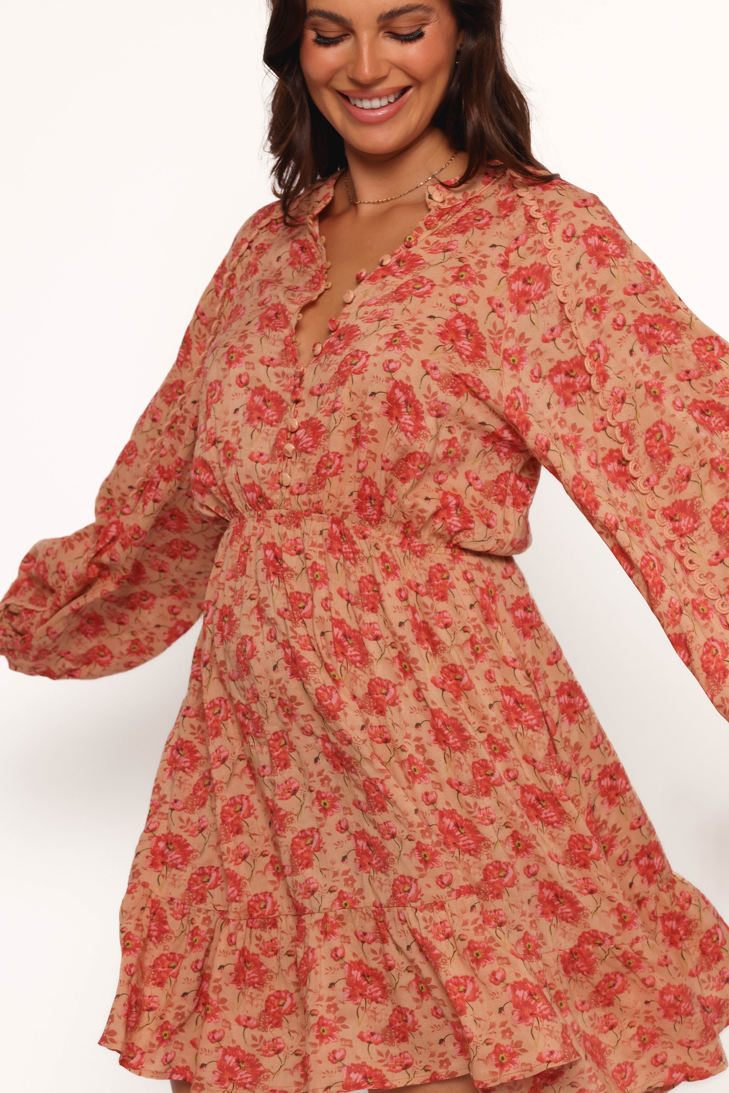 Women’s Floral Long Sleeve Mini Dress