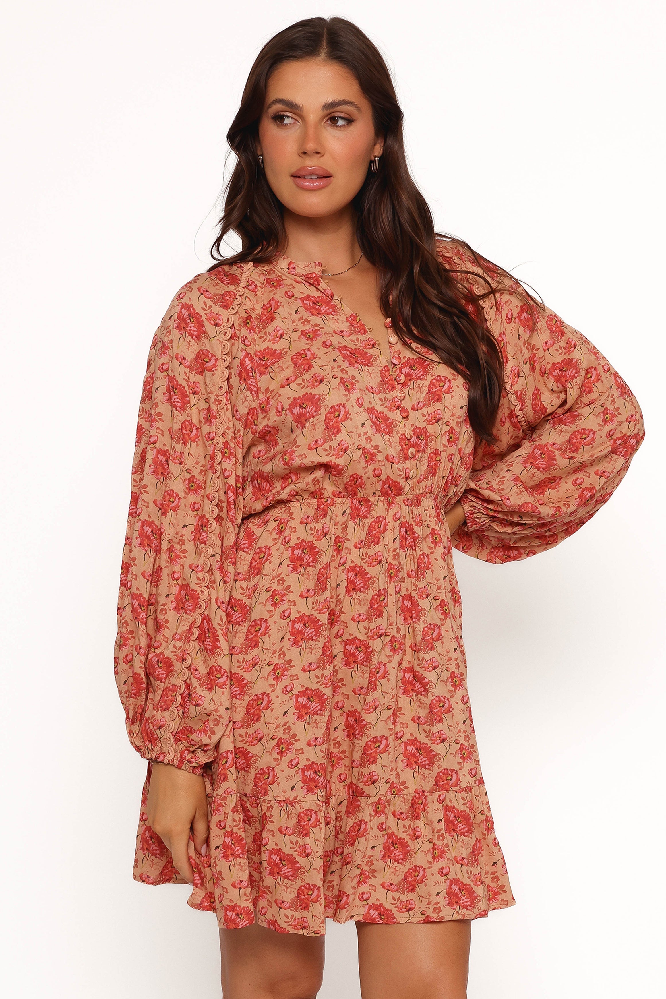 Women’s Floral Long Sleeve Mini Dress