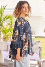 Women's Floral Print Long Sleeve Blouse