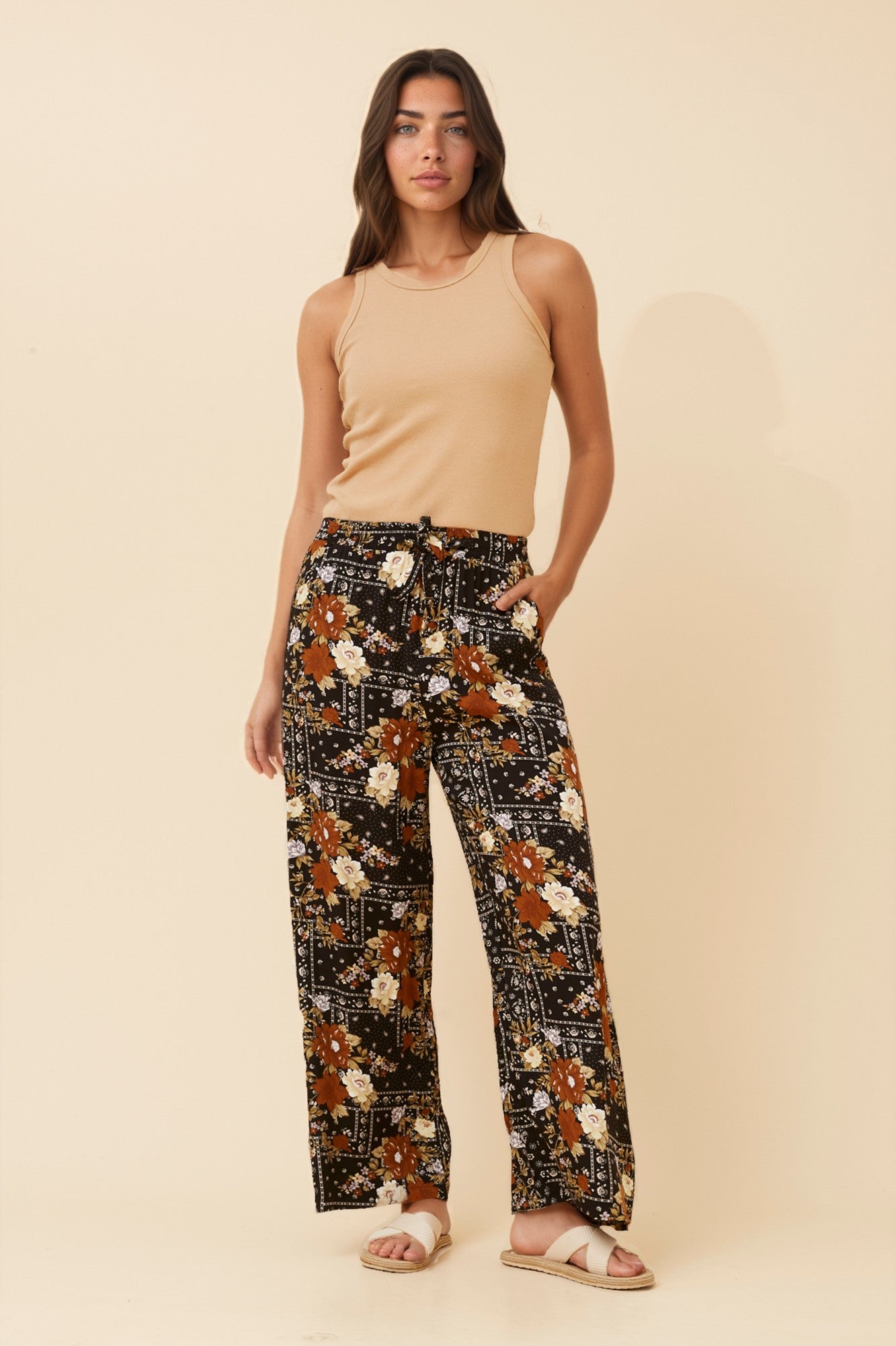 Women’s Floral Print Suzzel Wide Leg Pants