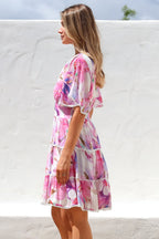 Women’s Floral Tiered Mini Dress