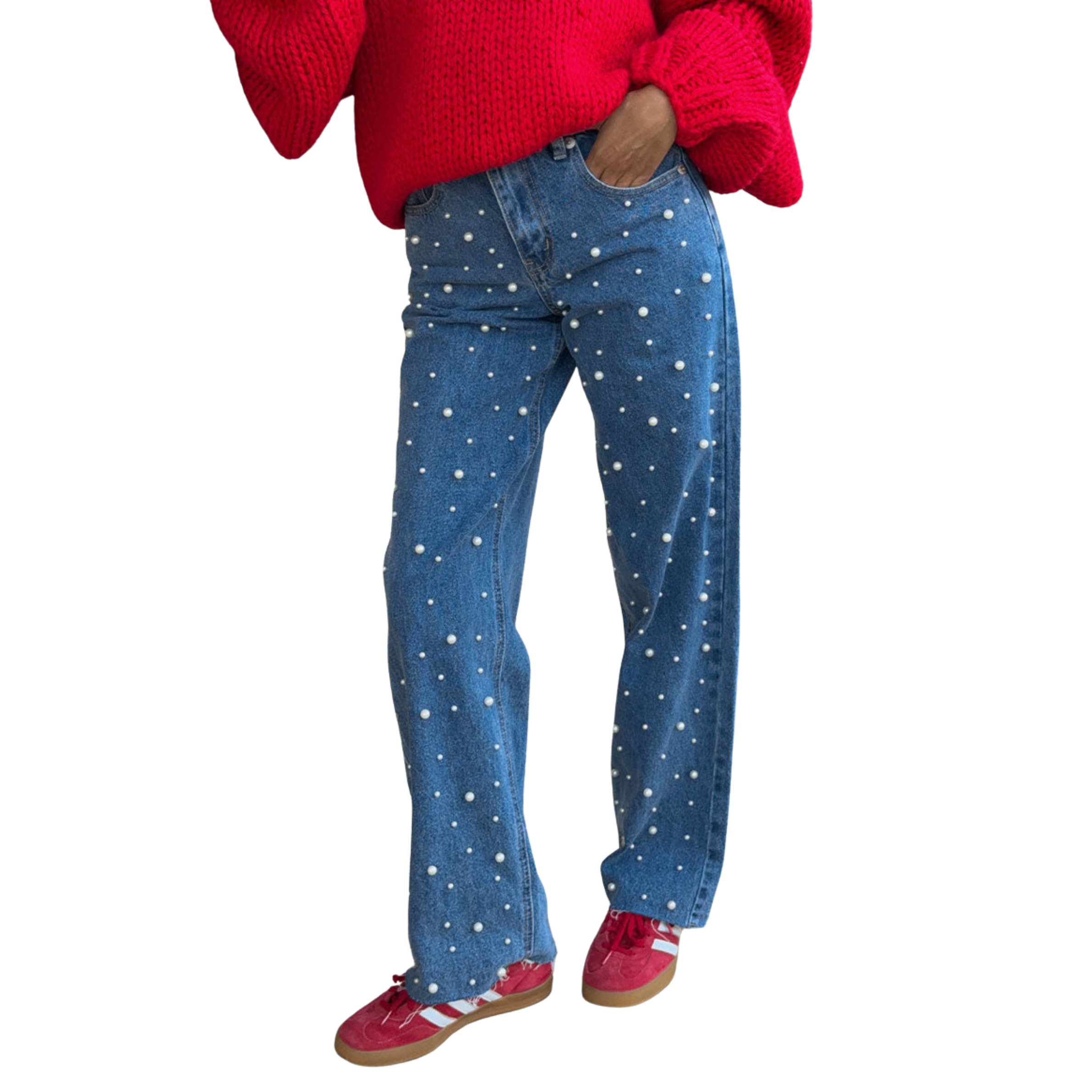Women’s High-Waisted Pearl Jeans